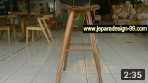 Sturdy barstool made of suar wood