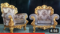 baroque sofa set with heavy carving