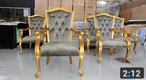 classic chair finished in gold paint