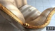 classic single seater sofa gilded with gold leaf