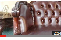a classic leather sofa