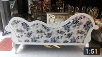 daybed in classic design with carving