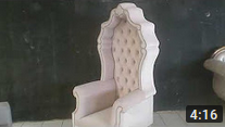 high back throne chair