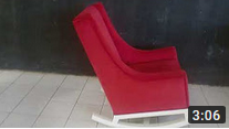 mid-century rocking chair with cushion