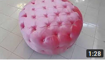 Round Pink Ottoman