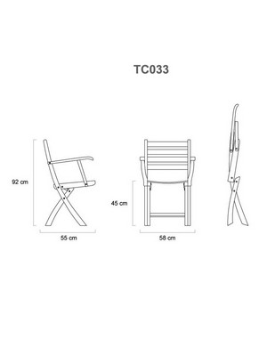 classic model of Teak Garden Chair TC033